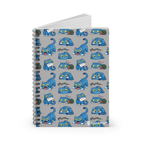 Derpy Tiger K-Pop Hunters Inspired Notebook — Ruled Spiral Notebook for Anime & K-Pop Fans