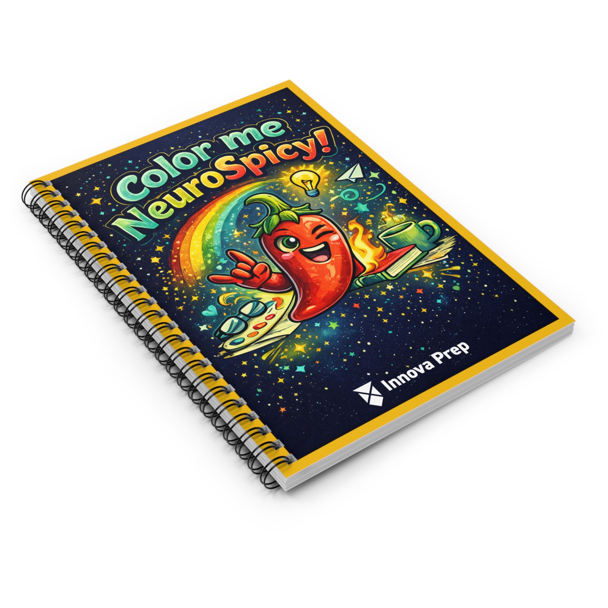 Neurodiverse Pride Spiral Notebook — "Miswired (Spicy Flair)" Ruled Journal — Innova Prep