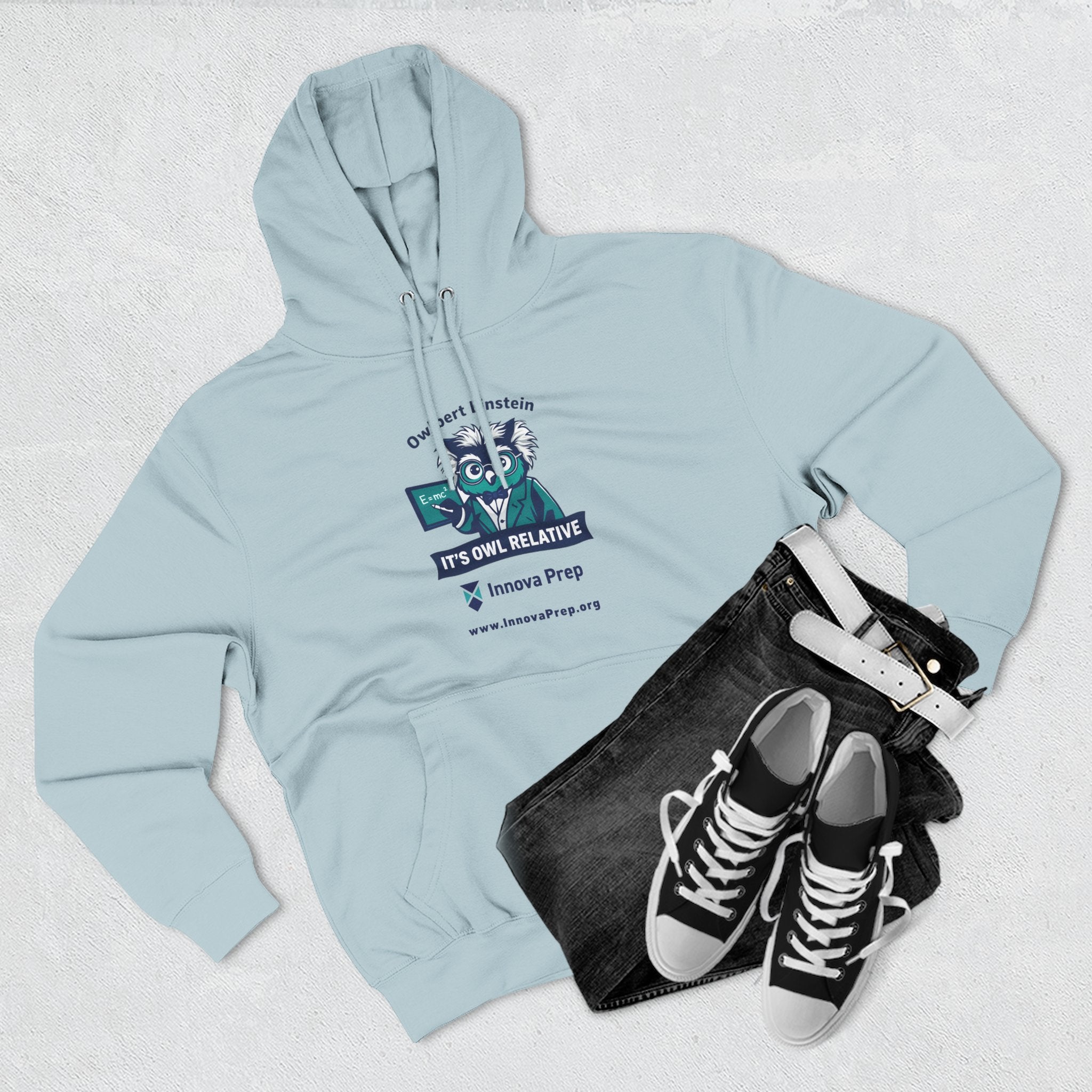 Innova Prep 'It's Owl Relative' Graphic Hoodie - School Spirit Fleece Pullover