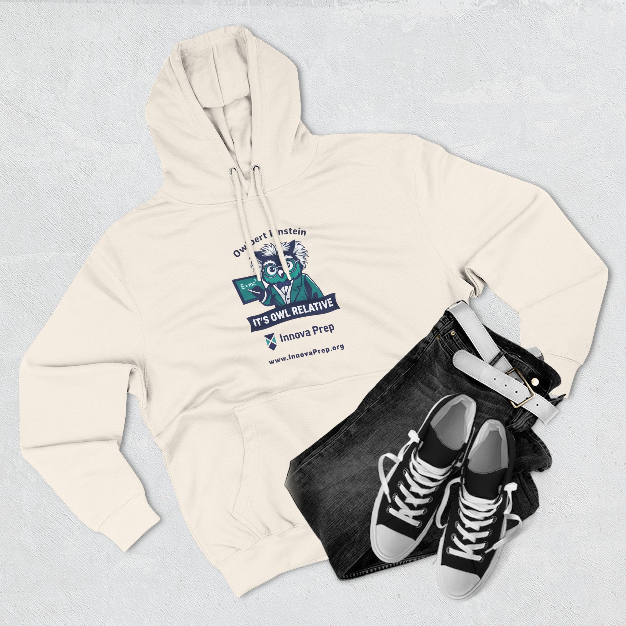 Innova Prep 'It's Owl Relative' Graphic Hoodie - School Spirit Fleece Pullover