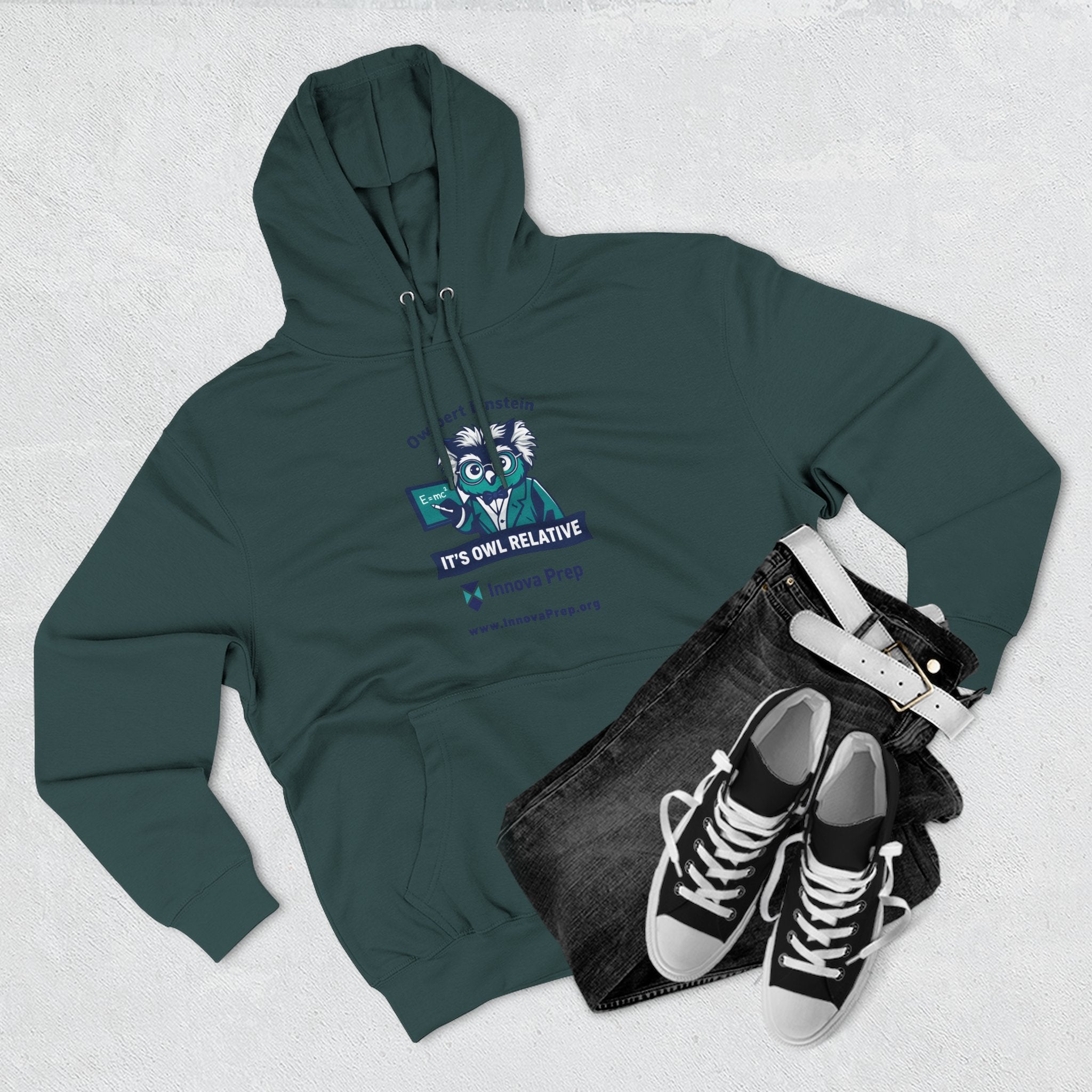 Innova Prep 'It's Owl Relative' Graphic Hoodie - School Spirit Fleece Pullover